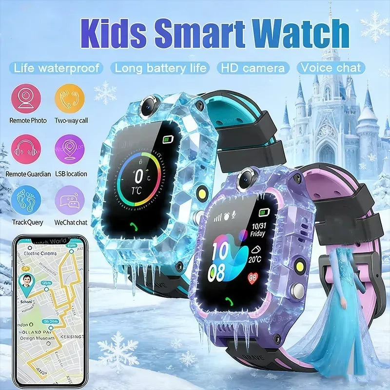 2026NEW Kids 5G Smart Watch SOS GPS Location Sim Card Call Camera Child SmartWatch Camera Waterproof Watch Gift For IOS Android