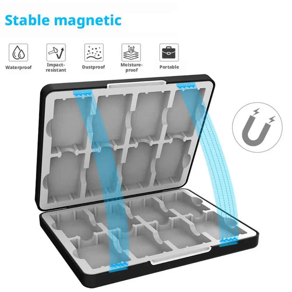 Portable 16 In 1 Game Card Storage Box for GBA BOY ADVANCE Magnetic Storage Box Dustproof Anti-fall Gaming Console Accessories