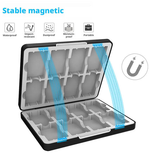 Portable 16 In 1 Game Card Storage Box for GBA BOY ADVANCE Magnetic Storage Box Dustproof Anti-fall Gaming Console Accessories