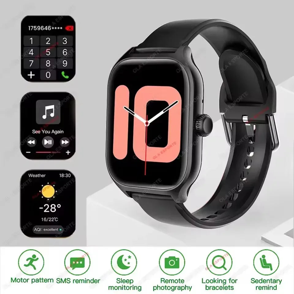 New Smart Watch Bluetooth Calls Men Women Smartwatch Heart Rate Monitor IP68 Waterproof Fitness Bracelet Custom Watch Face Pk H9