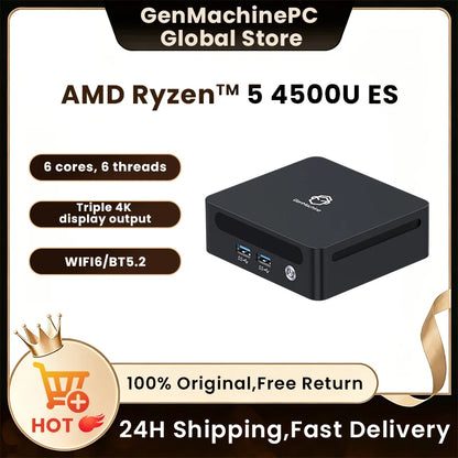 Windows 11 Ryzen Desktop 8C/16T 4.2GHz Mini Pc Ordenador Pc Gamer Genmachine AMD Ryzen 4500U 4600H 4700U 4800H ES Mini Pc
