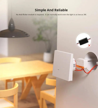 SONOFF ZBMINI L2 Extreme ZigBee Smart Switch No Neutral Wire Required 1-Gang 2-Way Control Switch Alexa Voice Work with ZBBridge