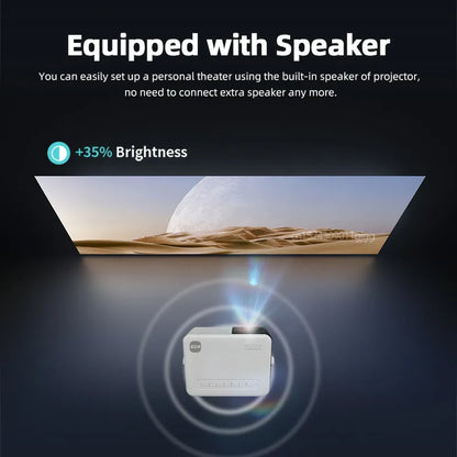 AUN Y3 MINI Projector Home Theater LED Portable 3D Video Smart TV Cinema Game Wired Mirror IPhone For Full HD 4K Video Via HDMI