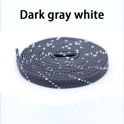 1Pair Mixed Color Shoe Laces Black and White Stripe Double Flat Shoelaces Sneakers Casual Shoes Shoelace