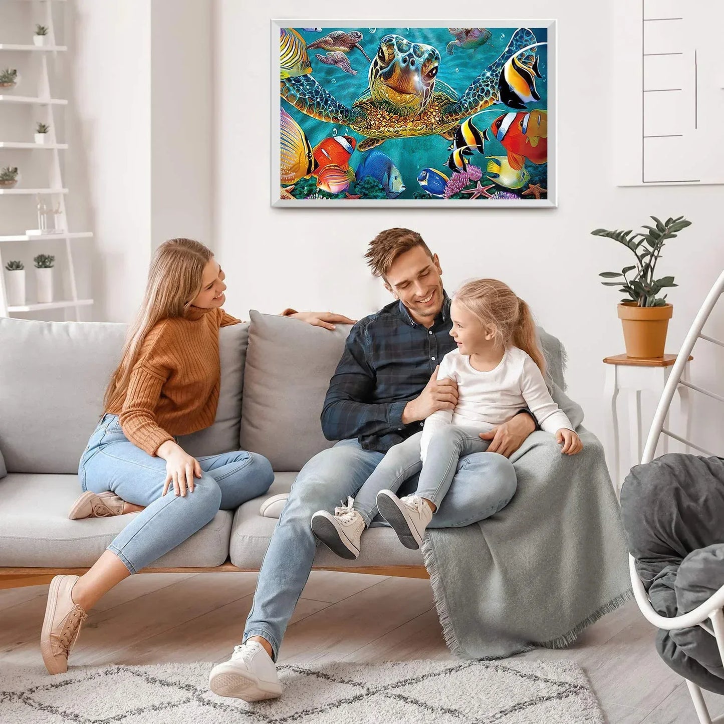 1000 Pieces Ocean Giant Turtle Jigsaw Puzzle Home Decor Adults Puzzle Games Family Fun Floor Puzzles Educational Toys for Kids