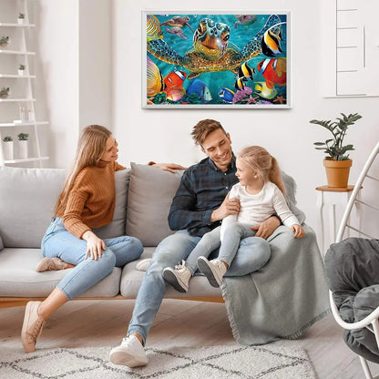1000 Pieces Ocean Giant Turtle Jigsaw Puzzle Home Decor Adults Puzzle Games Family Fun Floor Puzzles Educational Toys for Kids