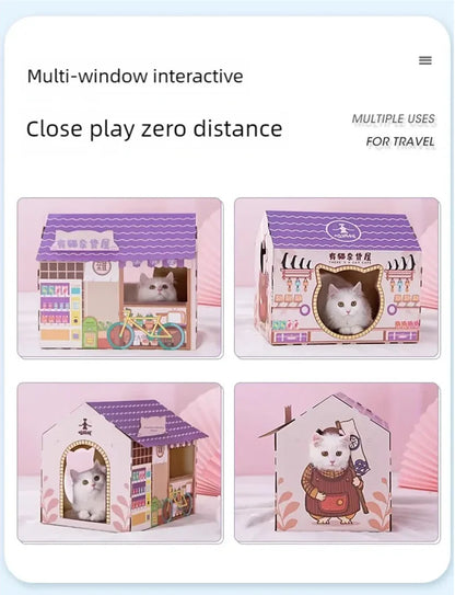 Cat litter, cat scratch board, integrated sofa, anti cat scratch box, cardboard box, house, cat toy, cat supplies