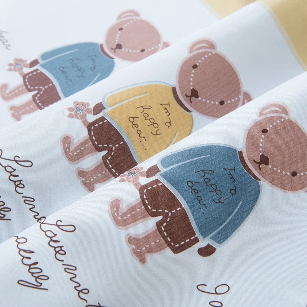 Ahoyikaa Cartoon Little Bear Blackout Curtain For Kids Room Children Curtains For Baby Boys Child Bedroom Living Room Window