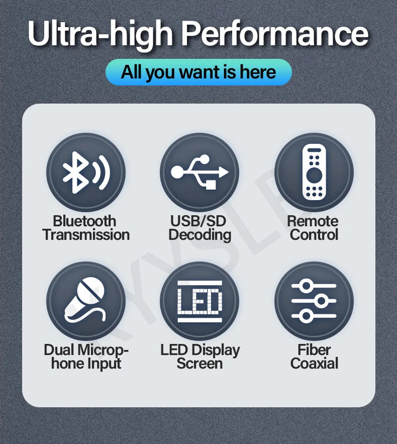 KYYSLB 900W 5.1 Bluetooth Sound Amplifier for Speakers Audio HIFI Karaoke Fever Digital Home Theater System Amplifiers