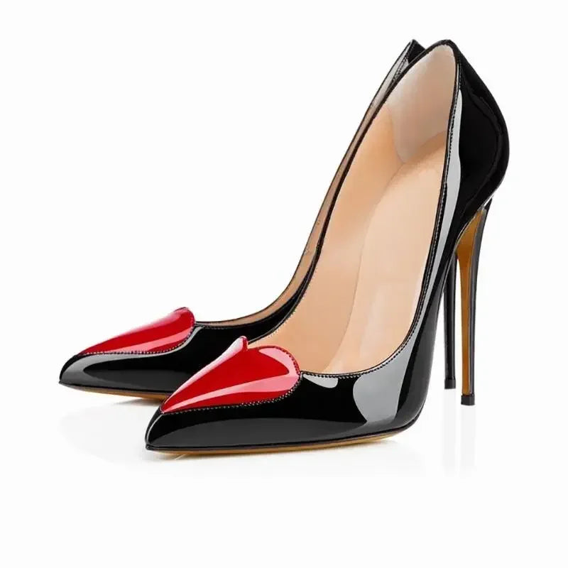 Women Pumps Love Heart-shaped Pointed Toe Stiletto High Heels Customize Chic Designer Female Shallow Party Dress Wedding Shoes