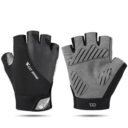 WEST BIKING Sports Bike Gloves Half Finger Men Women MTB Cycling Gloves Running Fitness Gym Riding Motorcycle Bicycle Gloves