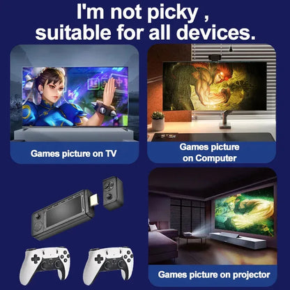 2025 X9 Pro Retro 4K 3D Game Stick TV HD Video Game Console 905X3 Chip 256G 42000 Games For PS1/PSP/SFC/N64 Dual 2.4G Controller