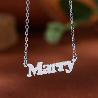 Custom Bubble Initial Letter Name Necklace For Women Men Personalized Letter Necklace  Stainless Steel Jewelry Mother's Day Gift