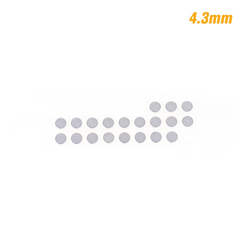 20PCS 4.0-5.0mm In-EarSpeaker Dust Filter Mesh–Replacement Steel Mesh with Glue for Earbud Driver Protection,OEM-Grade RepairKit