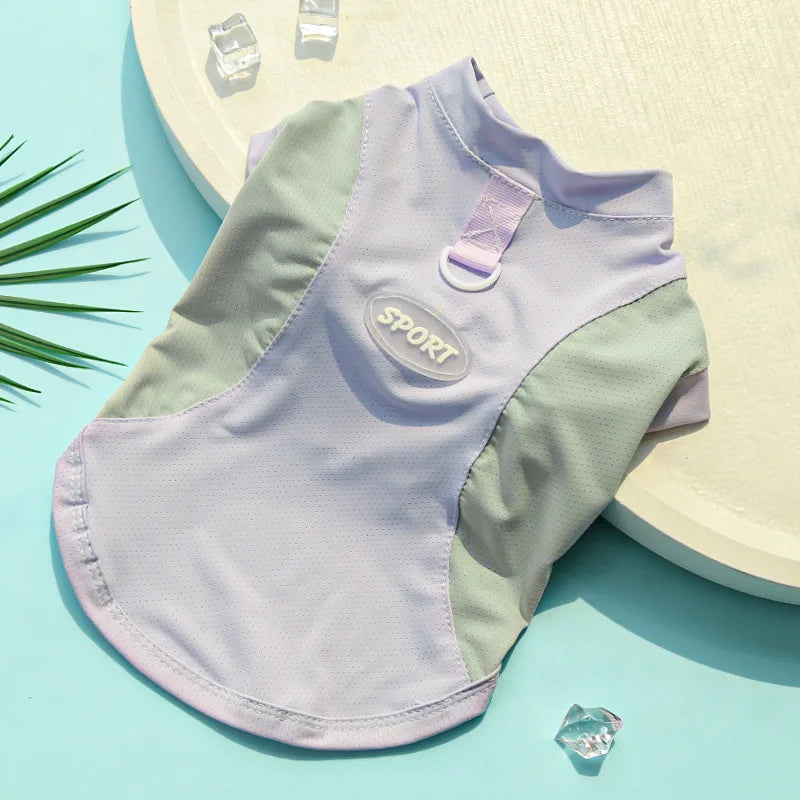 Breathable Mesh Pet Dog Vest Dog Summer Clothes Thin Cooling T Shirt Chihuahua Bichon Costume Cat Clothing Girls Puppy Shirt New