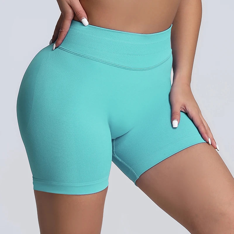 Impact Shorts Women High Waist Hip Lifting Yoga Short Fitness Seamless Elastic Workout Wear Woman Yoga Shorts Gym Female