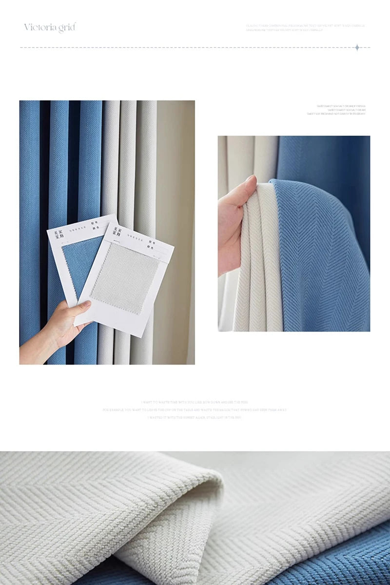 Modern Simple Blackout Curtain Luxury Living Room Drape Room Balcony Floor-to-ceiling Windows Curtains Bedroom Soundproof Drapes