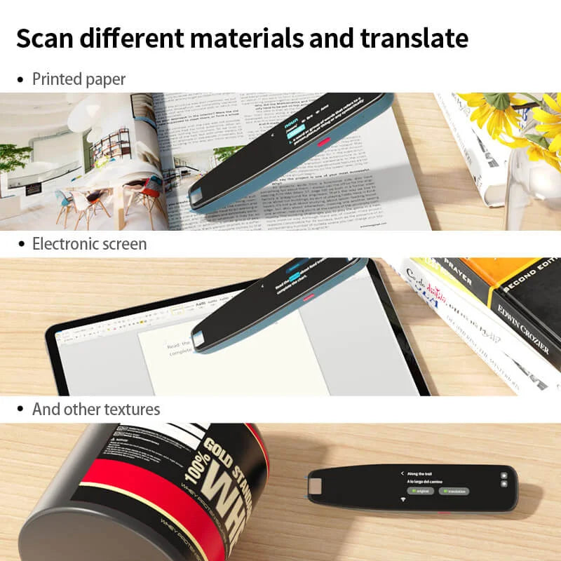 Scan Reader Pen 3 PRO Translatorand Reading Pen for Dyslexia Autism Smart Voice Scan Translator Pen 112 languages translation