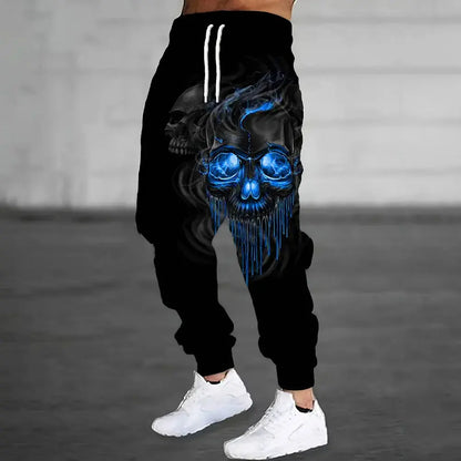 Men Loose Casual Pocket Drawstring Sweatpants Winter New Thick Warm Pants Fashion Letter Printed Sweatpants Men Tracksuit Pants