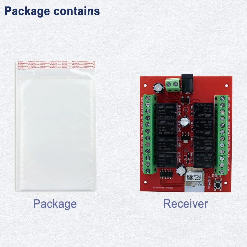 8CH Tuya Wifi Switch Module DC 12V 24V 8 Channels Wireless Relay Module APP Remote Control DIY Smart Home Automation