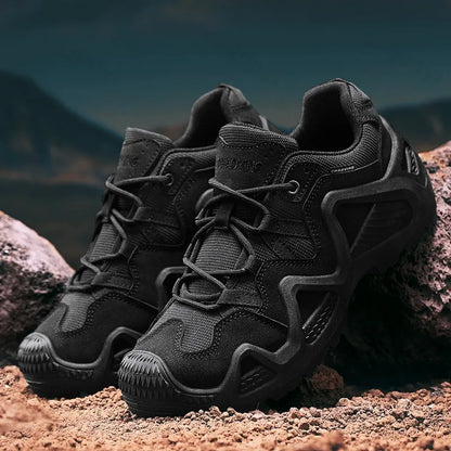 Men Sneakers 2025 Autumn New Outdoor Hiking Shoes Retro Platform Non-slip Casual Sneakers Lace-up Climbing Shoes Sports Shoes