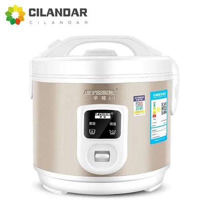 Peskoe Mini Rice Cooker Non-Stick Surface Old-Fashioned 1-2-3 Person Multi-Function Household Cooking Appliance 2L 3L 4L 5L