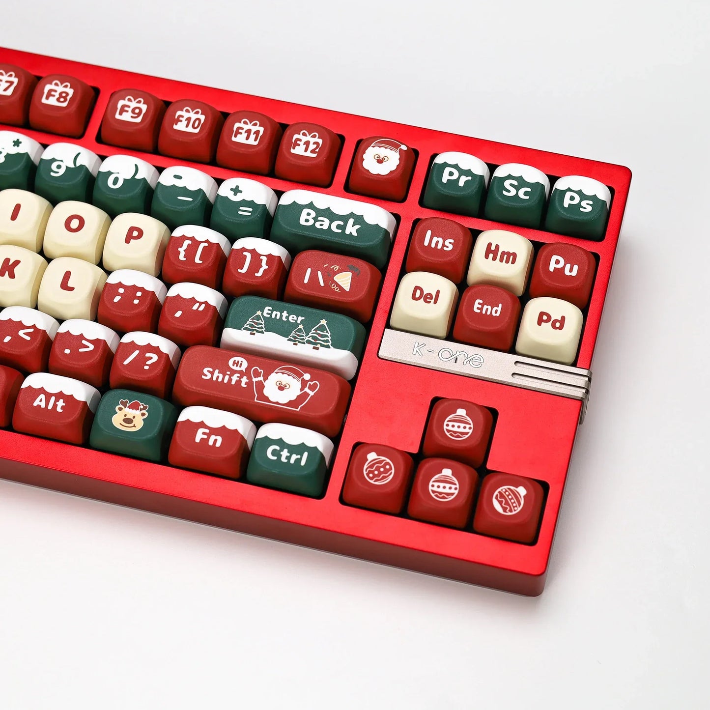 KBDiy Christmas Carnival Keycap Gift KOA Profile Sublimation PBT ISO Keycaps For 60 Wooting Magnetic Mechanical Keyboard Gaming