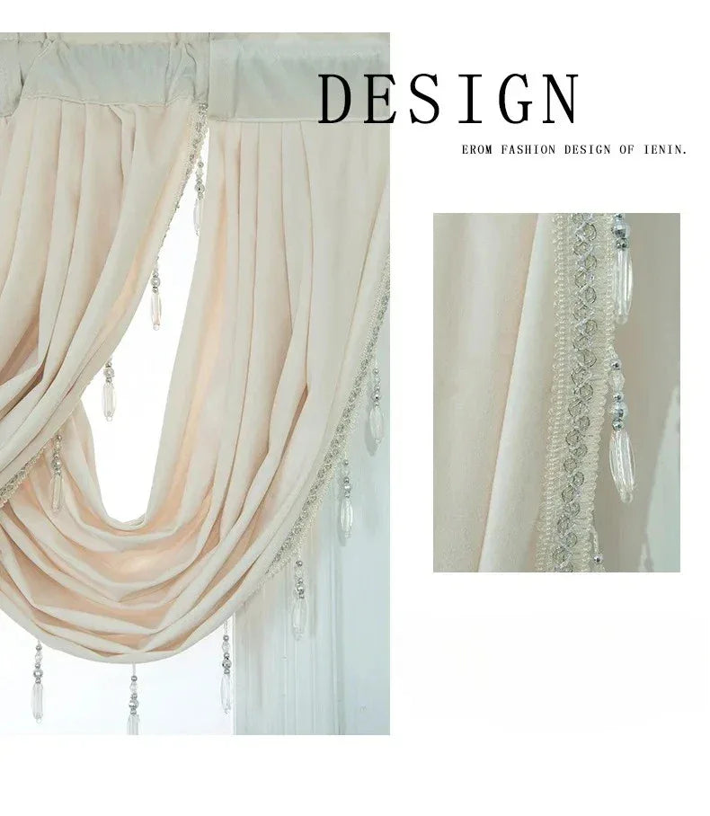 Velvet Valance Small Curtain for LivingRoom Bedroom Kitchen  Hotel Hall Luxury Home Decoration High Quality Fabric Partition