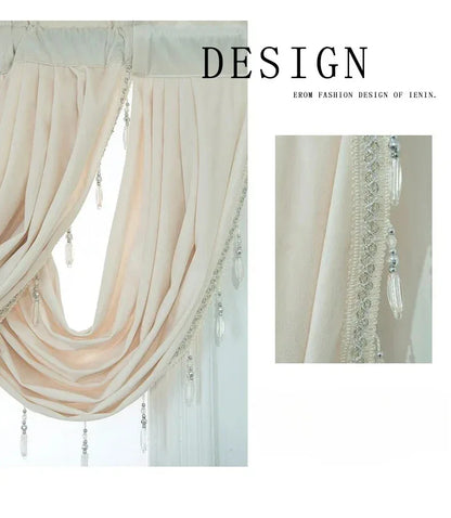 Velvet Valance Small Curtain for LivingRoom Bedroom Kitchen  Hotel Hall Luxury Home Decoration High Quality Fabric Partition