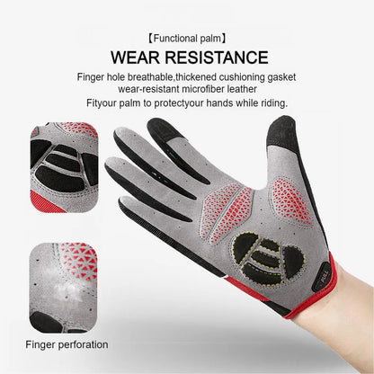 Vilico Outdoor Mountaineering Hiking and Cycling Gloves for Men and Women With Thickened Shock Absorbers Breathable and Non Slip
