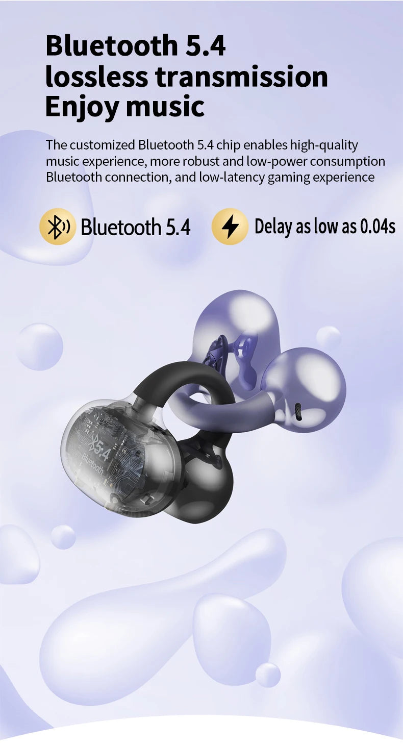 New Sport Earclip Wireless Headphone Bluetooth Earphone audífonos bluetooth inalámbrico Gaming LED Display for xiaomi huawei