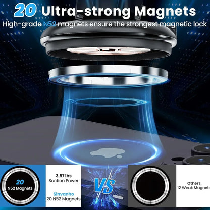 Car phone holder, multifunctional car cup holder suction, mobile phone navigation holder, magnetic wireless charger