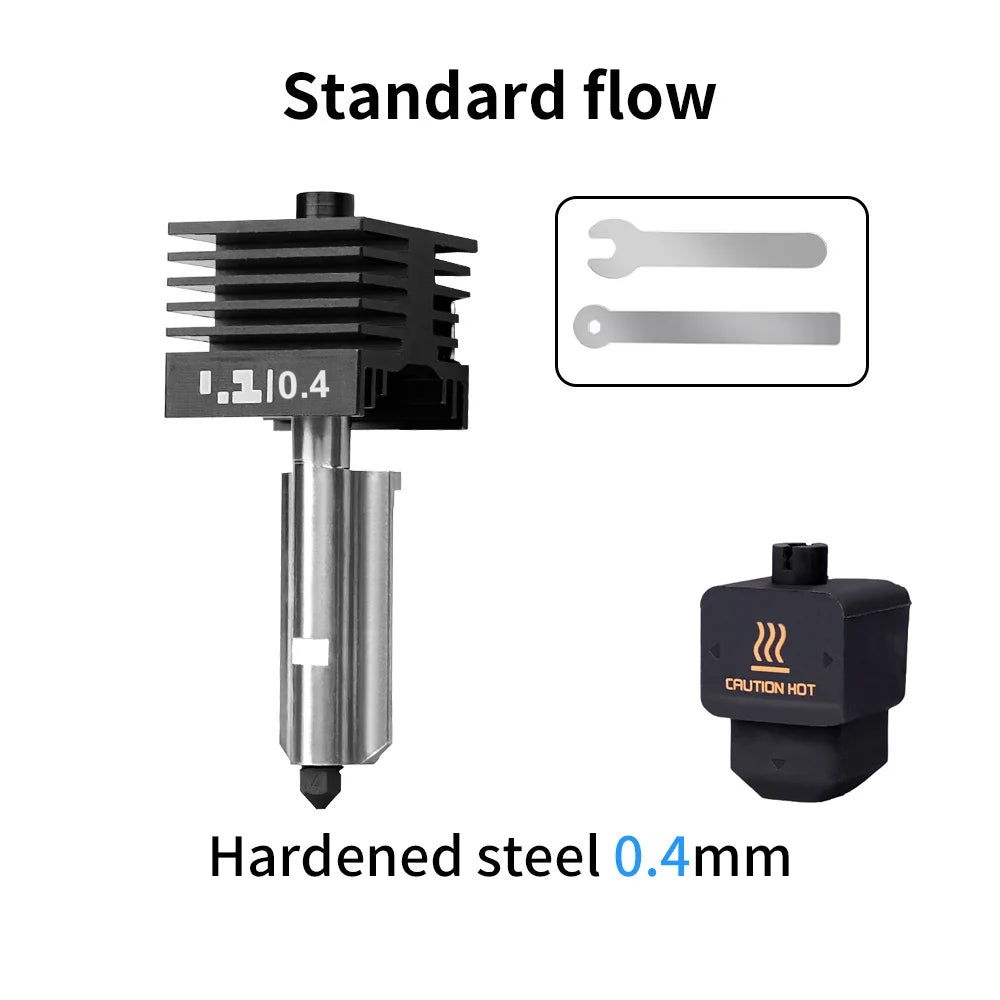 New High Quality H2D H2S H2C Hotend Kit with 0.2/0.4/0.6/0.8mm Hardened steel Nozzle Replace Hotend Kit For Bambu H2D A1/A1mini