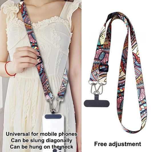 Universal Mobile Phone Lanyard, Adjustable, Neck & Crossbody Strap, Includes Anti-Loss Cable & Case Key Gasket by PDG ibma
