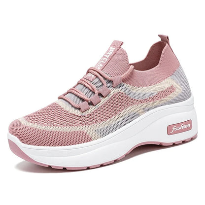 Spring Autumn New Women breathable Thick Bottom women sneakers Casual Comfortable Shoes Lace up Fashionable Versatile shoes