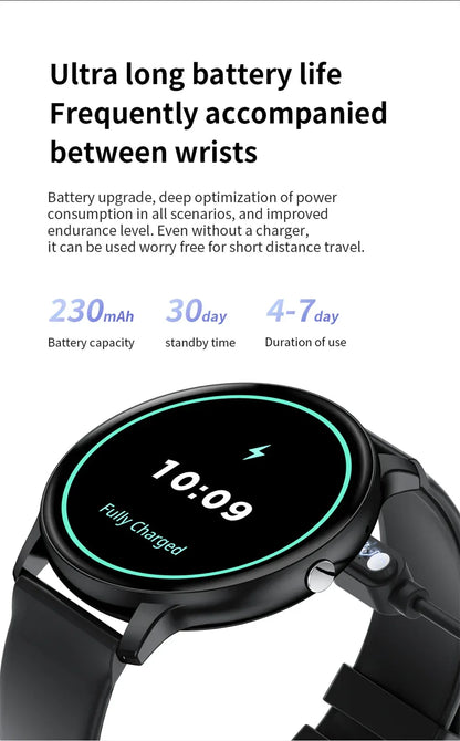 LIGE Smart Watch Women 1.39'' Full Touch Screen Custom Dials Wristwatch Bluetooth Call Blood Oxygen Monitor Sport Smartwatch Men