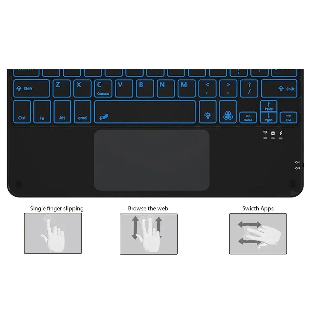 Case for Redmi Pad Pro/Redmi Pad 2 Pro 12.1 inch For Xiaomi Poco Pad 12.1 lnch Keyboard Case with Detachable Bluetooth Keyboard