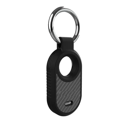 Carbon Fiber Style Case For Samsung Galaxy Smart Tag 2 Locator Anti-lost Backpack Keychain TPU Soft Silicone Protect Back Cover