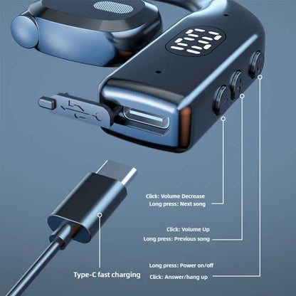 Wireless Bluetooth Headphones Bluetooth Headset With Led Display Right Ear In Ear Earphones Noise Canceling Headset For Driving