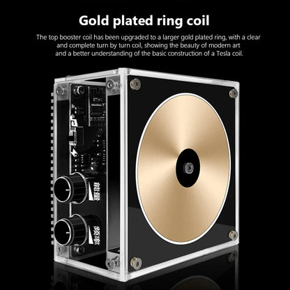 Tesla Coil Speaker Plam Music Loudspeaker Wireless Lighting High Frequency Pulse Test Apparatus for Experiment Science Education