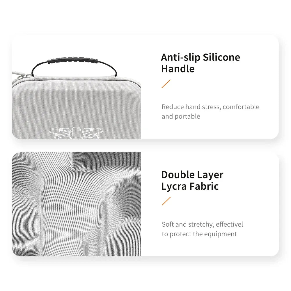 XFJI Storage Bag Protective Carrying Case PU Leather Handbag for DJI Mini 4K/Mini 2SE/Mini 2 Drone Controller Accessories