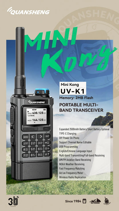 Quansheng UV K1 Mini Walkie Talkie Wireless Set Hunting Camping Long Range Ham Communication Radio K6 Walkier Talkie Transceiver