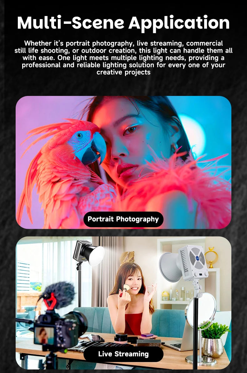 Miaotu RGB Photography Light G230W G330W Portable LED Video Lamp 2800K-6500K Studio Live Fill Light