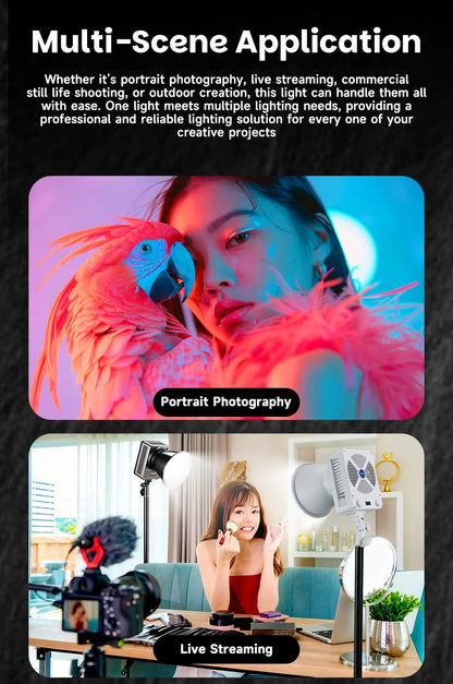 Miaotu RGB Photography Light G230W G330W Portable LED Video Lamp 2800K-6500K Studio Live Fill Light