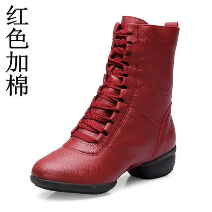 XIHAHA Dancing Boots Woman Jazz Dance Shoes High Quality Soft Women's Ballroom Modern Dancing Shoes Ladies Boots Sneakers