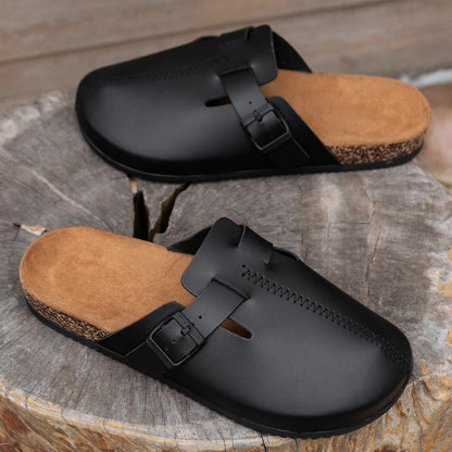Men's Toe-Toe Slippers Waterproof Non-Slip Thick-Soled Wear-Resistant Home Outdoor Slip-On Casual Sandals