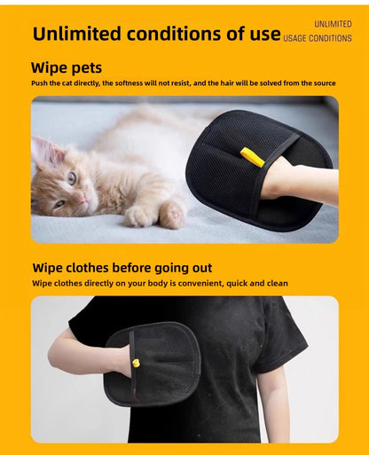 New Pet Grooming Gloves Static Dedusting Brush Pet Hair Remover Brush Removing Dog Cat Hair From Sofa Carpet Clothes