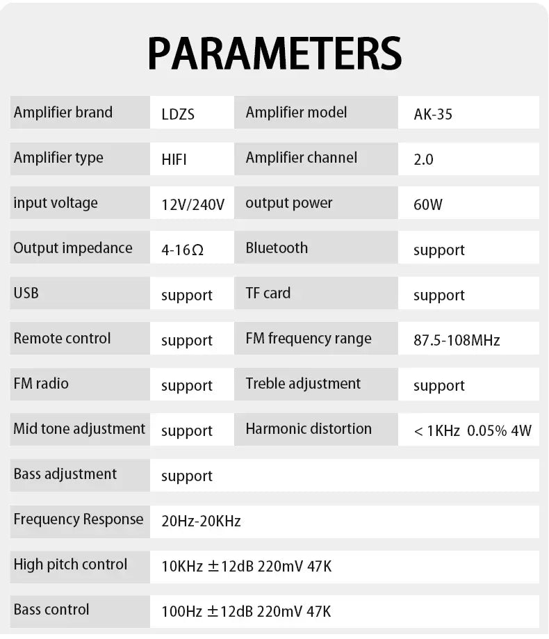 Home High-power Bluetooth Power Amplifier 2.0 Channel Constant Resistance Mini Power Amplifier Small Car Power Amplifier Multy