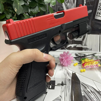 2025 New Soft Bullet and Airsoft Pistol Manual G17 G lock Toy Gun Lower Magazine Laser Outdoor Sports CS Game Weapon Kisd Gift