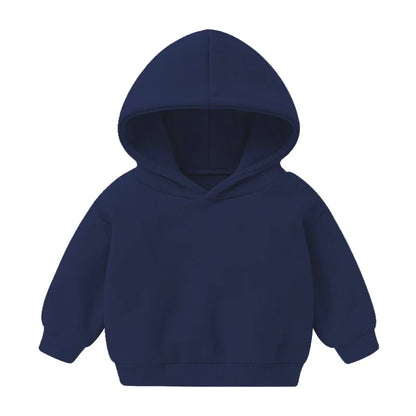 1pcs Boys Girls Thick Velvet Cartoon Tees Kids Solid Casual Fashion Warm Autumn Winter Sweatshirt Hoodie Baby Cloths Infant Tops